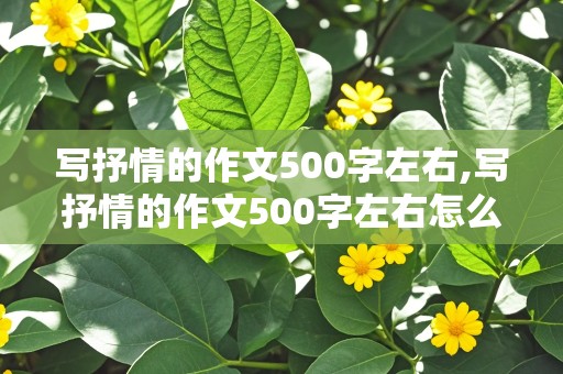 写抒情的作文500字左右,写抒情的作文500字左右怎么写