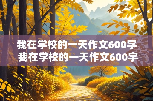 我在学校的一天作文600字 我在学校的一天作文600字初中作文