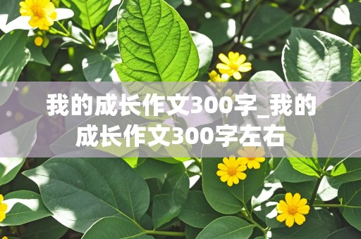 我的成长作文300字_我的成长作文300字左右