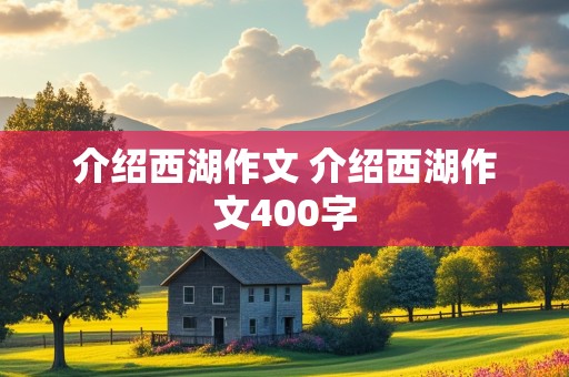 介绍西湖作文 介绍西湖作文400字