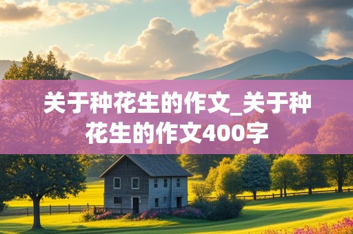 关于种花生的作文_关于种花生的作文400字