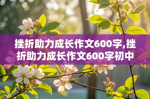 挫折助力成长作文600字,挫折助力成长作文600字初中