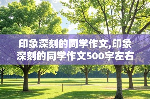 印象深刻的同学作文,印象深刻的同学作文500字左右