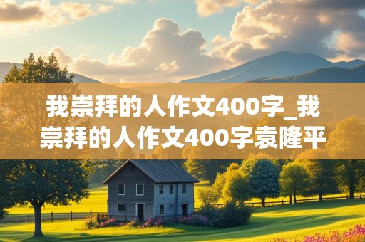 我崇拜的人作文400字_我崇拜的人作文400字袁隆平