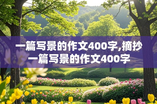 一篇写景的作文400字,摘抄一篇写景的作文400字