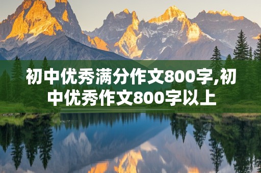 初中优秀满分作文800字,初中优秀作文800字以上