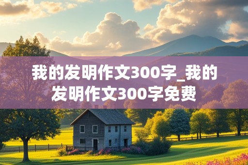 我的发明作文300字_我的发明作文300字免费