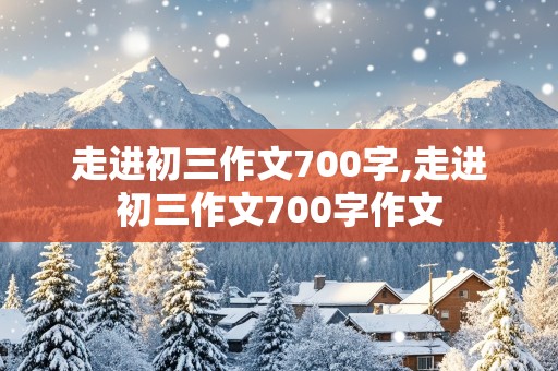 走进初三作文700字,走进初三作文700字作文