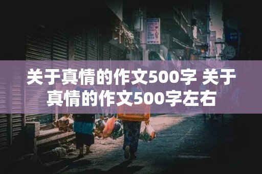 关于真情的作文500字 关于真情的作文500字左右