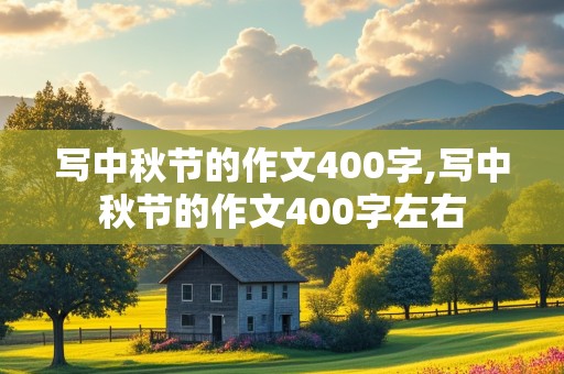 写中秋节的作文400字,写中秋节的作文400字左右