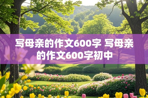 写母亲的作文600字 写母亲的作文600字初中