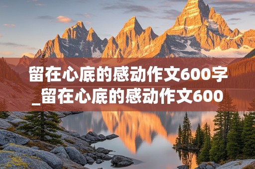 留在心底的感动作文600字_留在心底的感动作文600字六年级