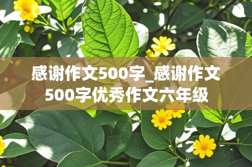 感谢作文500字_感谢作文500字优秀作文六年级