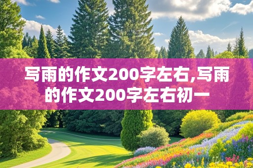 写雨的作文200字左右,写雨的作文200字左右初一