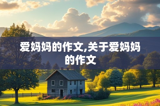 爱妈妈的作文,关于爱妈妈的作文