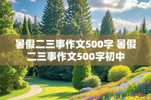 暑假二三事作文500字 暑假二三事作文500字初中