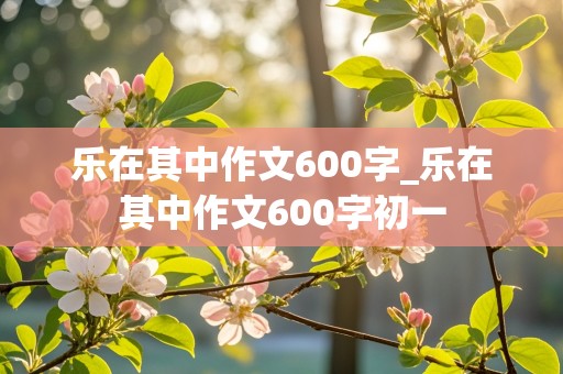 乐在其中作文600字_乐在其中作文600字初一