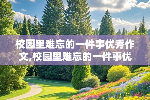 校园里难忘的一件事优秀作文,校园里难忘的一件事优秀作文600字