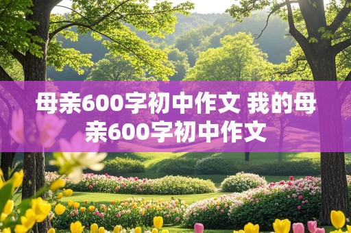 母亲600字初中作文 我的母亲600字初中作文