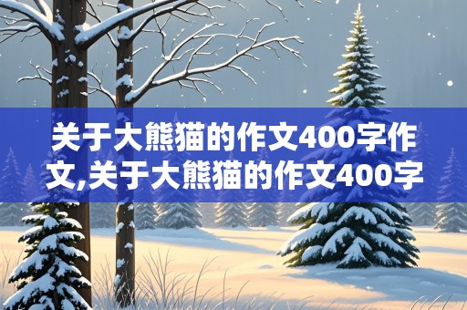 关于大熊猫的作文400字作文,关于大熊猫的作文400字作文怎么写