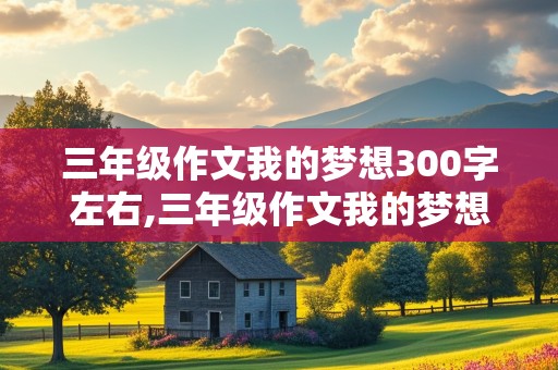 三年级作文我的梦想300字左右,三年级作文我的梦想300字左右医生