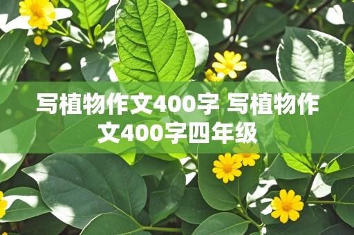 写植物作文400字 写植物作文400字四年级