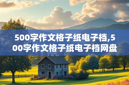 500字作文格子纸电子档,500字作文格子纸电子档网盘