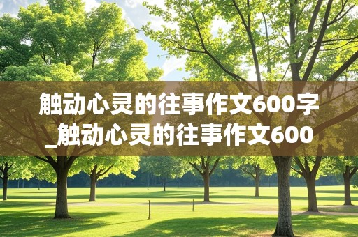 触动心灵的往事作文600字_触动心灵的往事作文600字初中