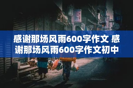 感谢那场风雨600字作文 感谢那场风雨600字作文初中