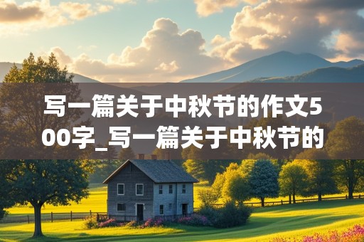 写一篇关于中秋节的作文500字_写一篇关于中秋节的作文500字以上