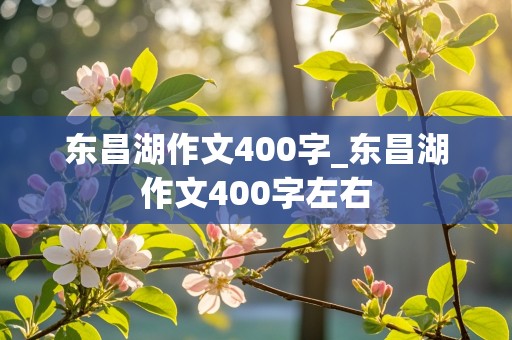 东昌湖作文400字_东昌湖作文400字左右