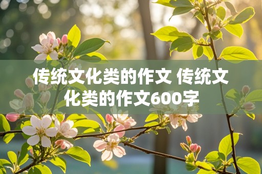 传统文化类的作文 传统文化类的作文600字