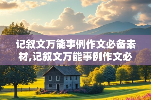 记叙文万能事例作文必备素材,记叙文万能事例作文必备素材初中