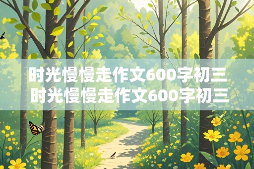 时光慢慢走作文600字初三 时光慢慢走作文600字初三上册