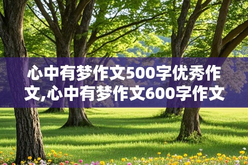 心中有梦作文500字优秀作文,心中有梦作文600字作文