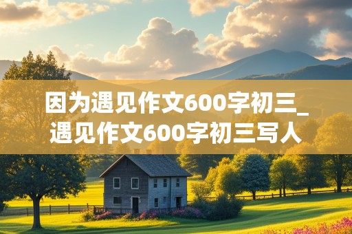 因为遇见作文600字初三_遇见作文600字初三写人