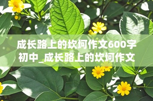 成长路上的坎坷作文600字初中_成长路上的坎坷作文600字初中生