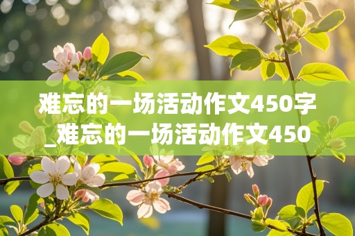 难忘的一场活动作文450字_难忘的一场活动作文450字左右