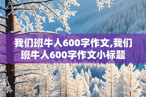 我们班牛人600字作文,我们班牛人600字作文小标题