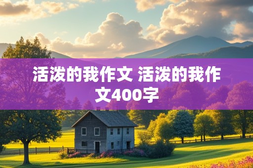 活泼的我作文 活泼的我作文400字