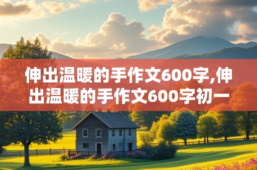 伸出温暖的手作文600字,伸出温暖的手作文600字初一