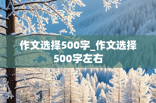 作文选择500字_作文选择500字左右