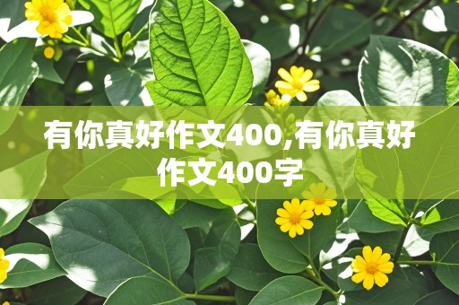 有你真好作文400,有你真好作文400字