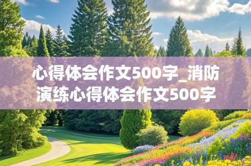 心得体会作文500字_消防演练心得体会作文500字