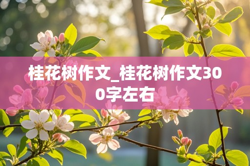 桂花树作文_桂花树作文300字左右