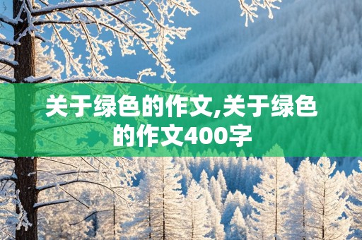 关于绿色的作文,关于绿色的作文400字