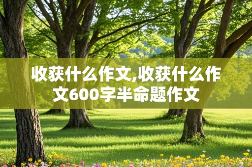 收获什么作文,收获什么作文600字半命题作文