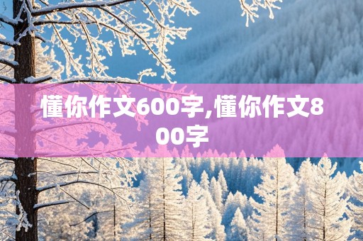 懂你作文600字,懂你作文800字