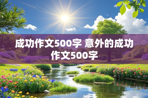 成功作文500字 意外的成功作文500字