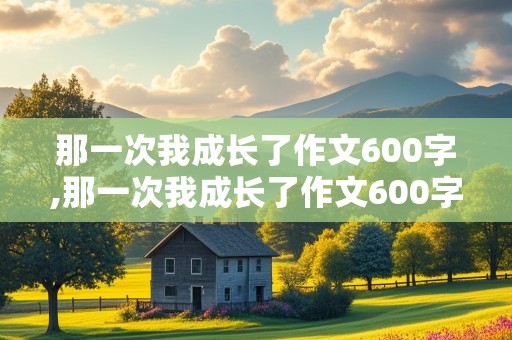 那一次我成长了作文600字,那一次我成长了作文600字初中生